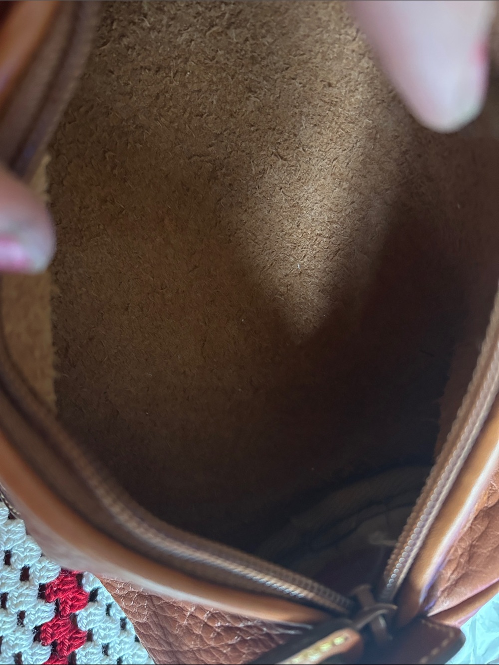 Dooney & Bourke Saddle Brown Pebble Leather Crossbody - Picture 6 of 8